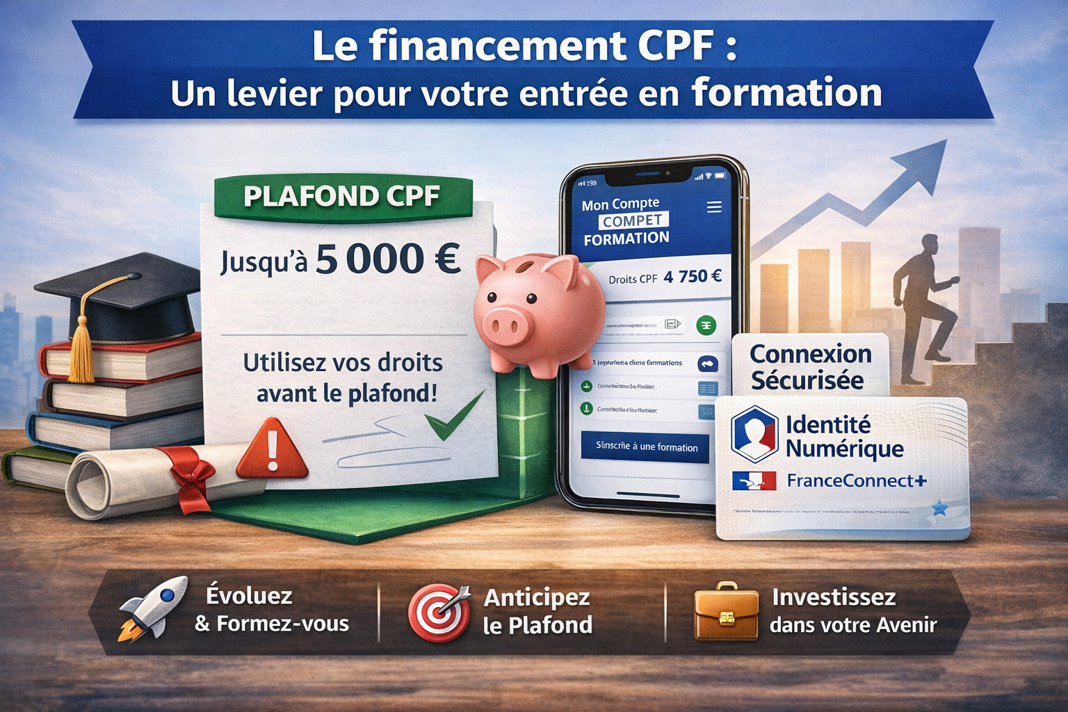 Le financement CPF, un levier pour votre entrée en formation.